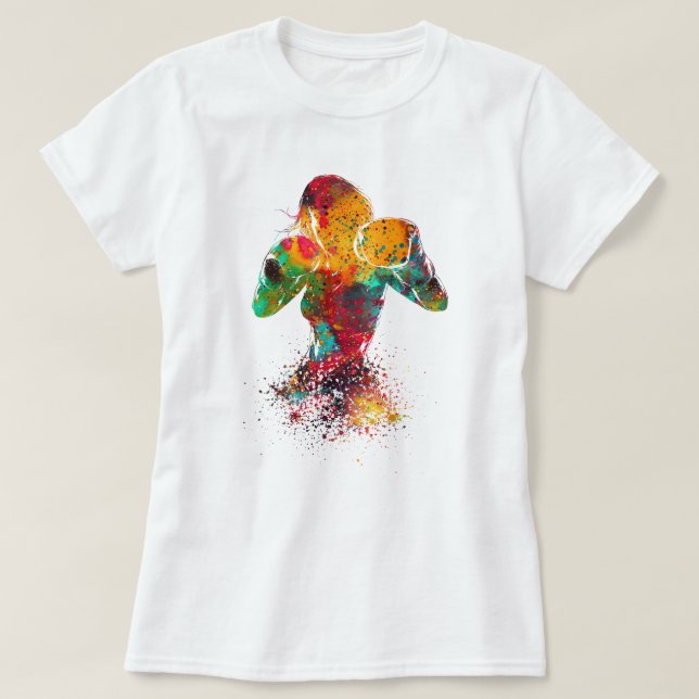 Kvinnlig boxare t shirt (Design framsida)