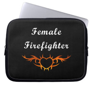 Kvinnlig brandmantatuering laptop sleeve