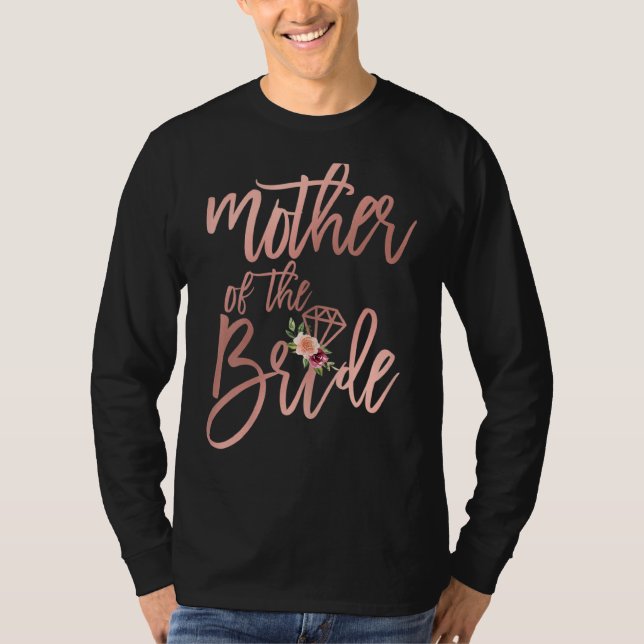 Kvinnlig Bröllopsdusch För Mamma Från Brud Mor T Shirt (Framsida)