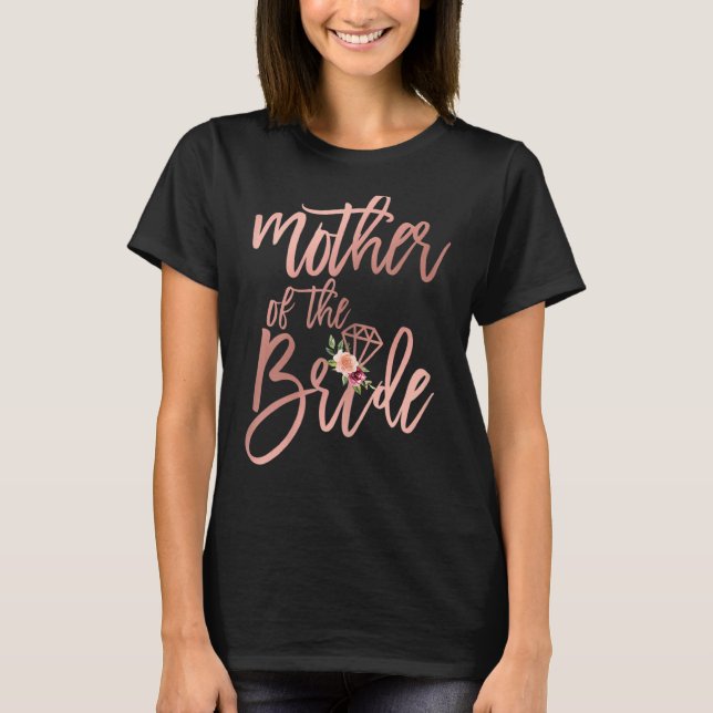 Kvinnlig bröllopsfest för mamma från brudens mor t shirt (Framsida)