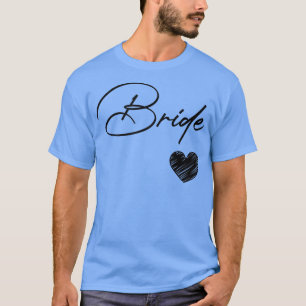 Kvinnlig Brud Bokstavsbakgrund Sällskapsfest Bröll T Shirt