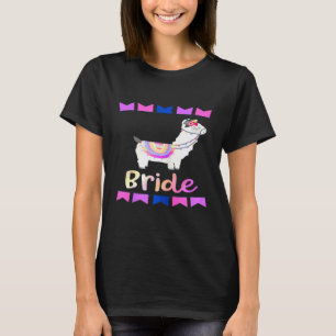 Kvinnlig Brud Lama Outfit Systerfest T Shirt