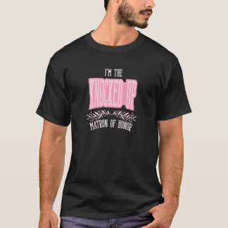 Kvinnlig Brudtjänare Gravid Matchande Sjunger T Shirt