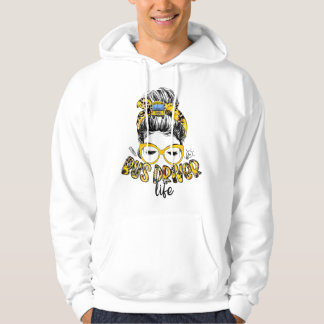 Kvinnlig bussförarliv Rödig solros snygg scen Hoodie