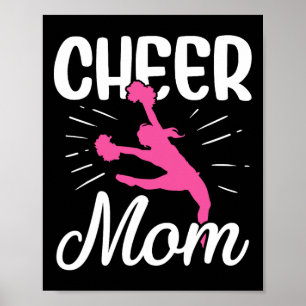 Kvinnlig Cheer Mamma Gymnastik Cheerleading Mamma Poster