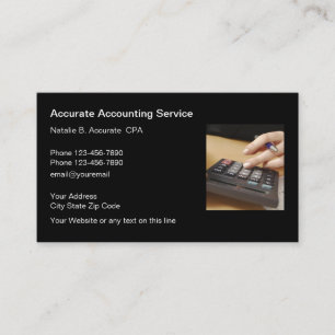 Kvinnlig CPA-revisor Visitkort