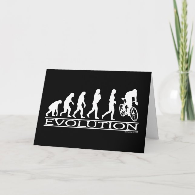 Kvinnlig cyklist för evolution kort (Framsida)