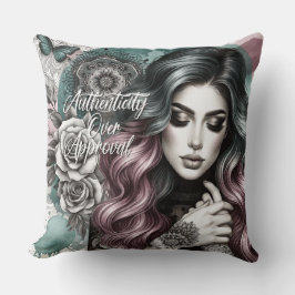 Kvinnlig daglig bekräftelse kudde