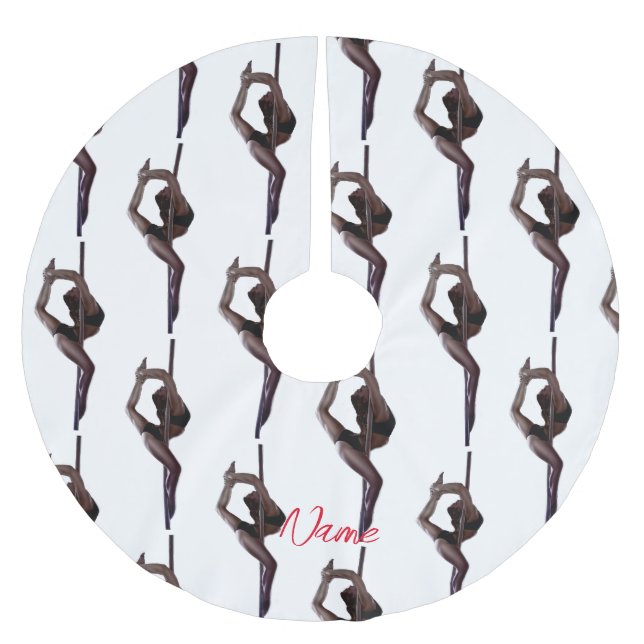 Kvinnlig dansare Thunder_Cove Julgransmatta Borstad Polyester (Framsidan)