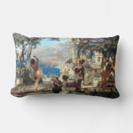 Kvinnlig dansing bland daggers lumbarkudde