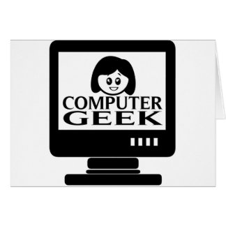 Kvinnlig datorGeekflicka Hälsningskort