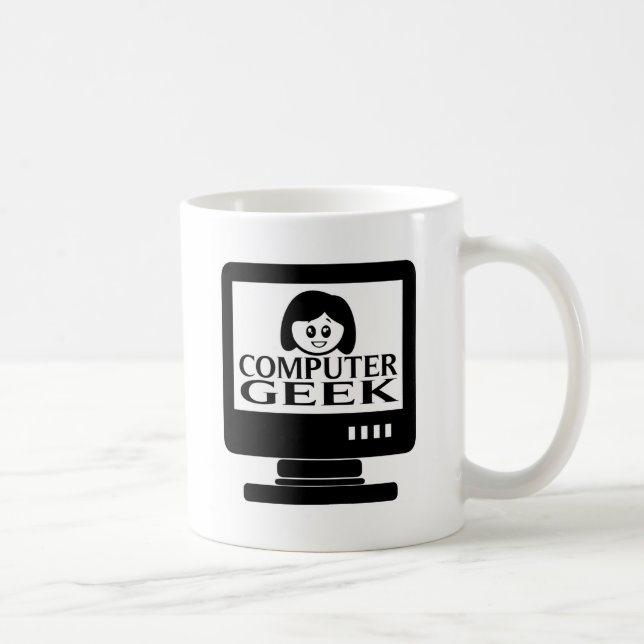 Kvinnlig datorGeekflicka Kaffemugg (Höger)