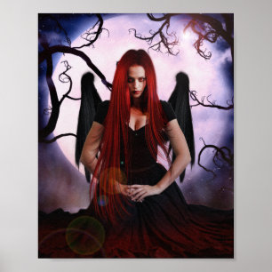 Kvinnlig demon nattetid poster