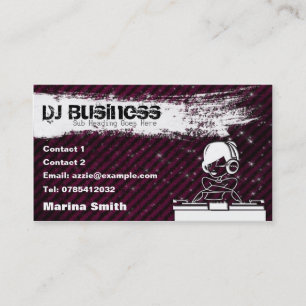 [Kvinnlig] DJ-visitkort - som är customisable Visitkort