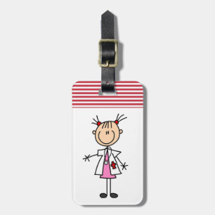 Kvinnlig doktorstick figur bagagebricka