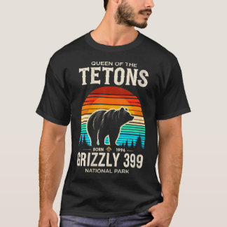 Kvinnlig drottning av Tetons Grizzly 399 Pa T Shirt