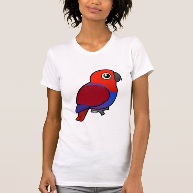 Kvinnlig Eclectus papegoja T Shirt (Framsida)