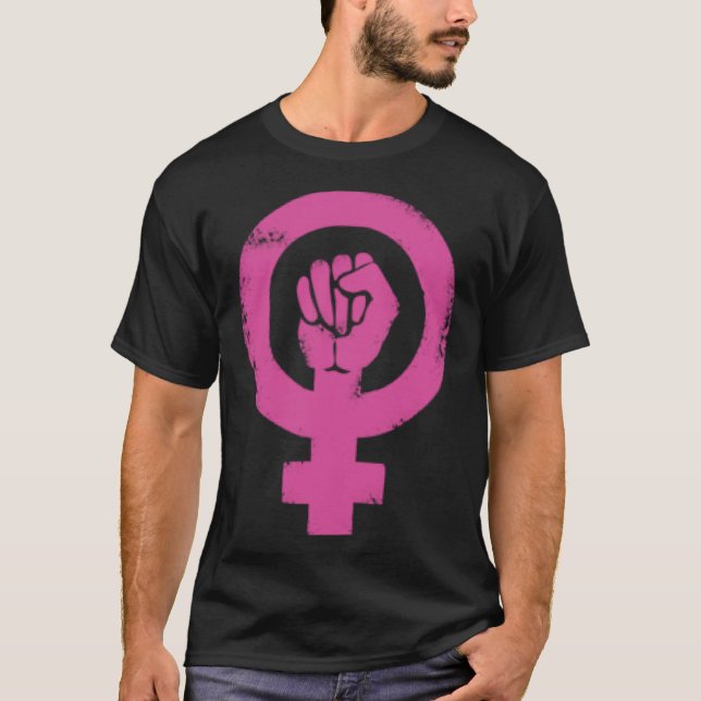 Kvinnlig effektsymbol Internationell Kvinnor i dag T Shirt (Framsida)