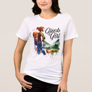 Kvinnlig egenmakt Hiker Tee, bergsklättring T Shirt