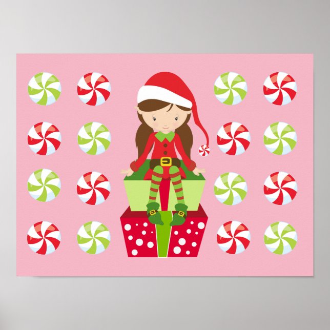 Kvinnlig Elf med Godis Poster (Framsidan)