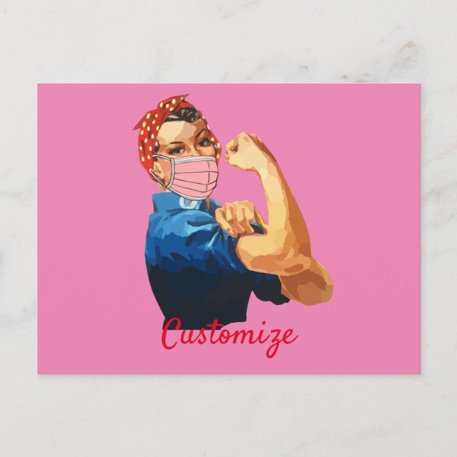 Kvinnlig empowermask Thunder_Cove Vykort (Framsida)