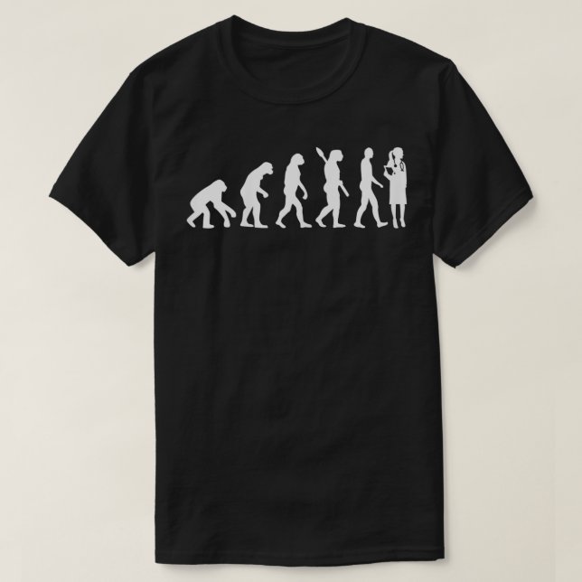 Kvinnlig evolutionskvinna doktor t shirt (Design framsida)