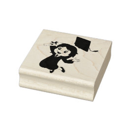 Kvinnlig examen gummistämpel stämpel