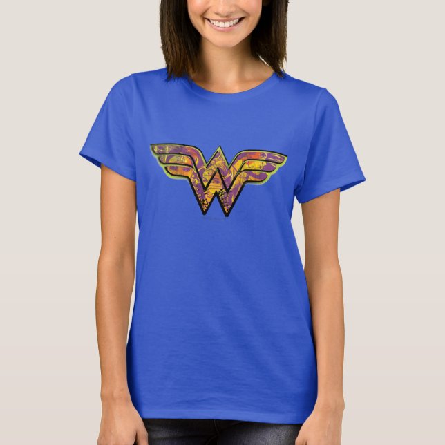  kvinnlig färgstark Logotyp Tee Shirt (Framsida)