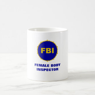 Kvinnlig FBI-~ förkroppsligar inspektör muggen Kaffemugg