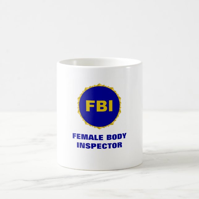 Kvinnlig FBI-~ förkroppsligar inspektör muggen Kaffemugg (Center)
