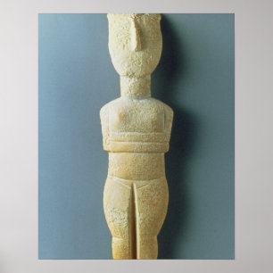 Kvinnlig figurine, tidiga Cycladic, c.2800-2300 BC Poster