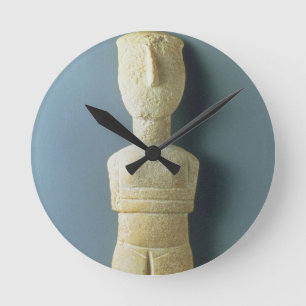 Kvinnlig figurine, tidiga Cycladic, c.2800-2300 BC Rund Klocka
