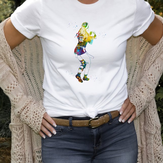 Kvinnlig flaggfotbollsspelare t shirt (Skapare uppladdad)