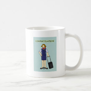 Kvinnlig för kabinbesättninggrattis kaffemugg