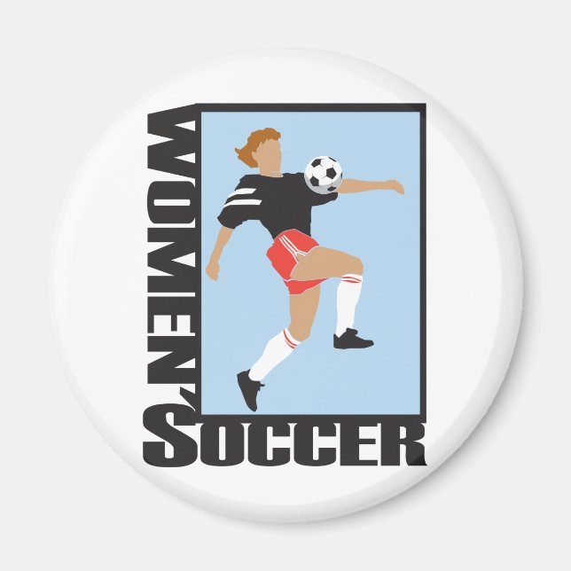 Kvinnlig fotboll magnet (Framsidan)