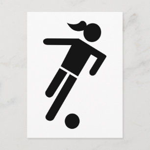 Kvinnlig fotboll vykort