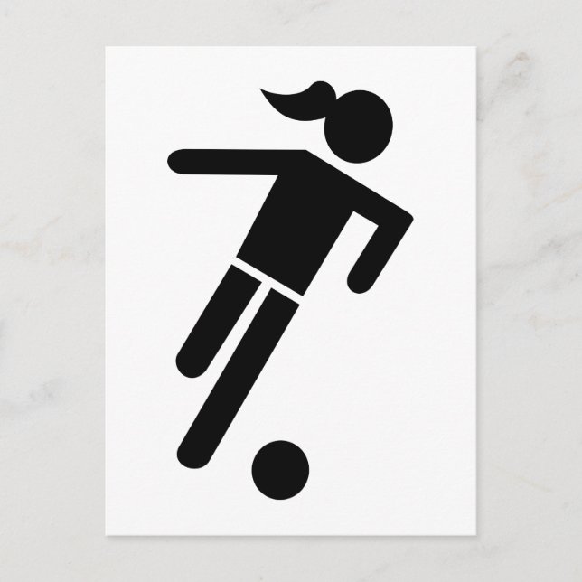Kvinnlig fotboll vykort (Framsida)