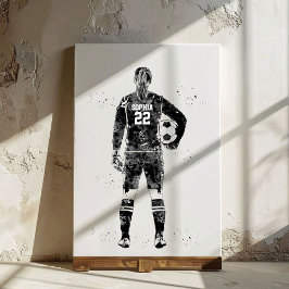 Kvinnlig fotbollsmålvakt canvastryck