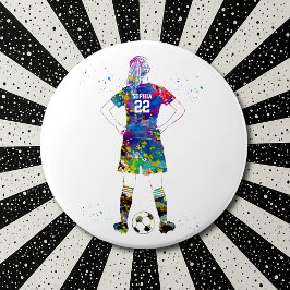 Kvinnlig fotbollsspelare  knapp