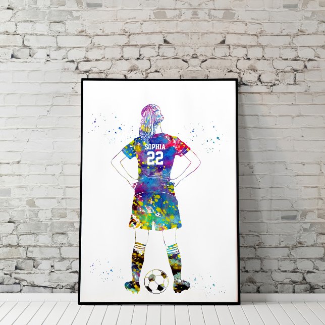 Kvinnlig fotbollsspelare  poster (Skapare uppladdad)