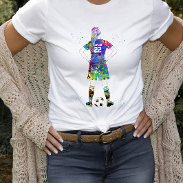 Kvinnlig fotbollsspelare t shirt