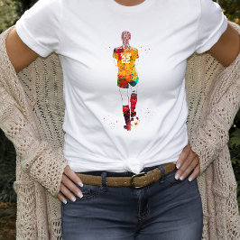 Kvinnlig fotbollsspelare t shirt