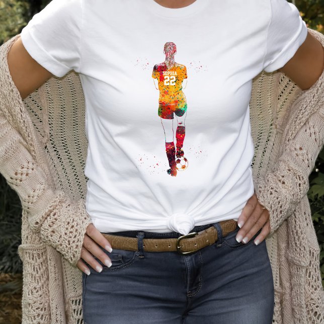 Kvinnlig fotbollsspelare  t shirt (Skapare uppladdad)