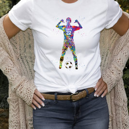 Kvinnlig fotbollsspelare t shirt