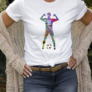 Kvinnlig fotbollsspelare t shirt