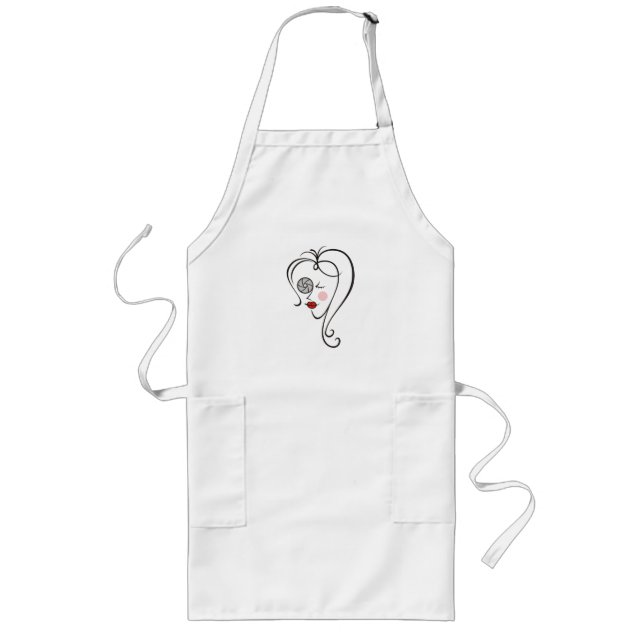 Kvinnlig fotograf långt förkläde (Framsidan)