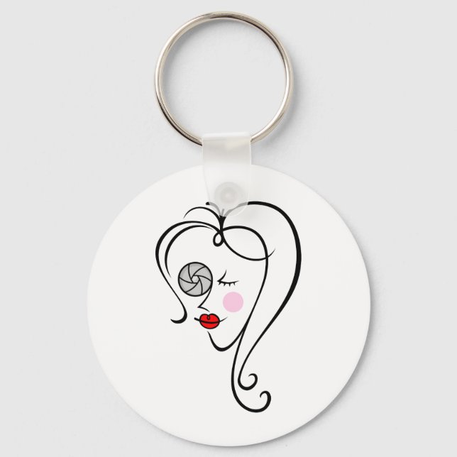 Kvinnlig fotograf nyckelring (Framsida)