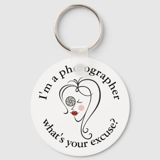 Kvinnlig fotograf nyckelring (Framsida)