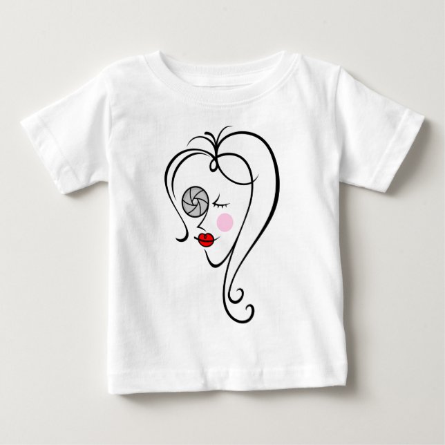 Kvinnlig fotograf tee shirt (Framsida)