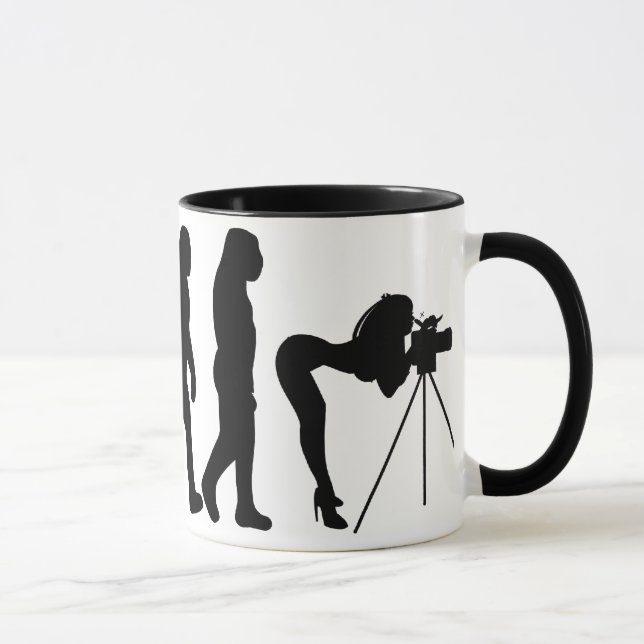 Kvinnlig fotografevolutionmugg mugg (Höger)